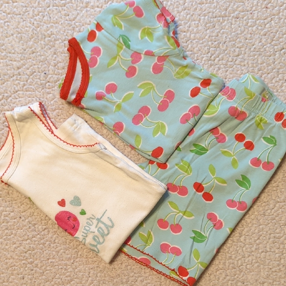 Carter's PJ's Pink and Green Sets For Sweet Dreams. Good Condition - Picture 9 of 9